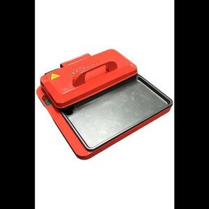 Prepology Triple Breakfast Griddle/Grill Maker Red